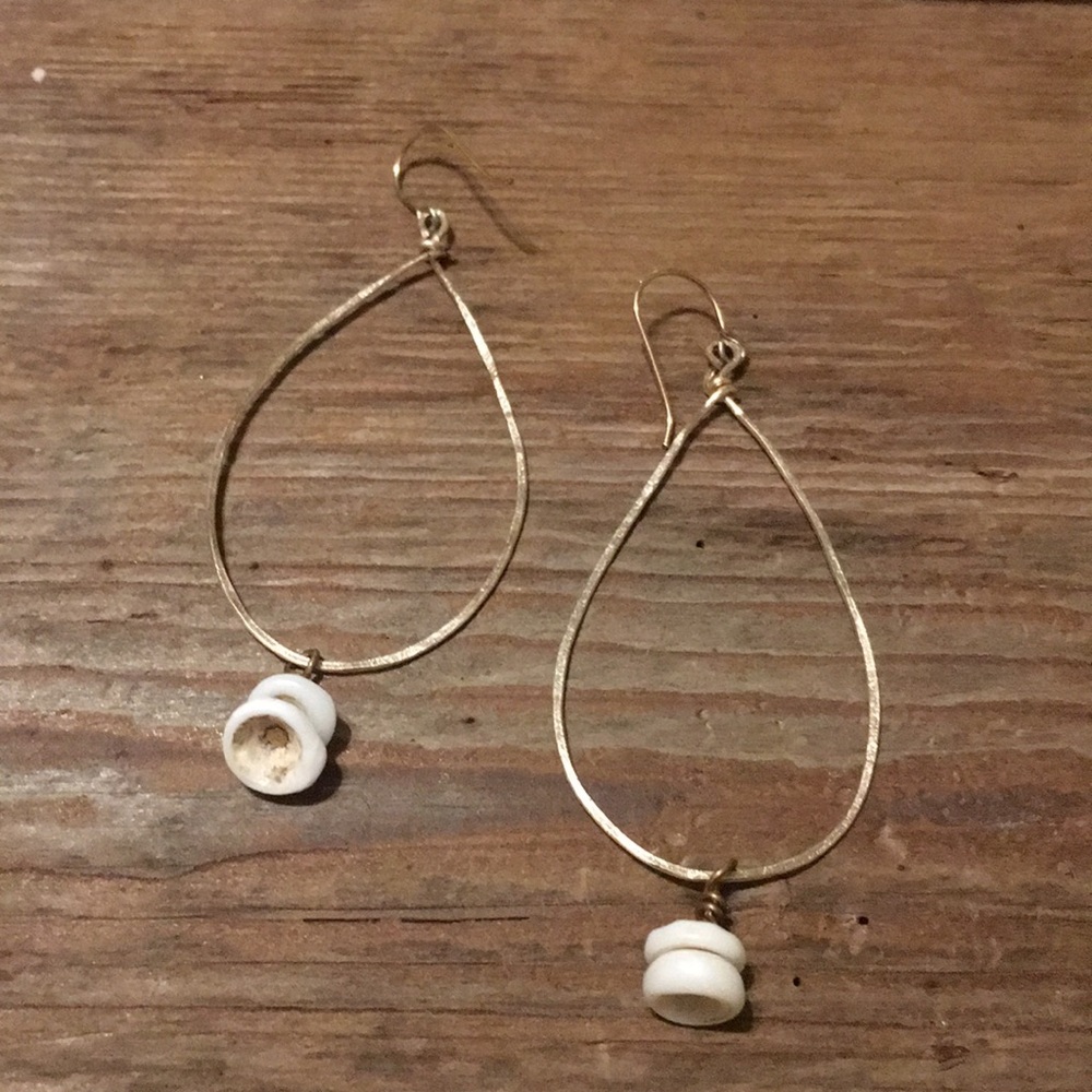 Tear drop shaped ocean inspired earrings!